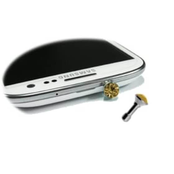 Βύσμα Anti-Dust Volte-Tel Diamond Ball 3.5mm Jack - Yellow image 0