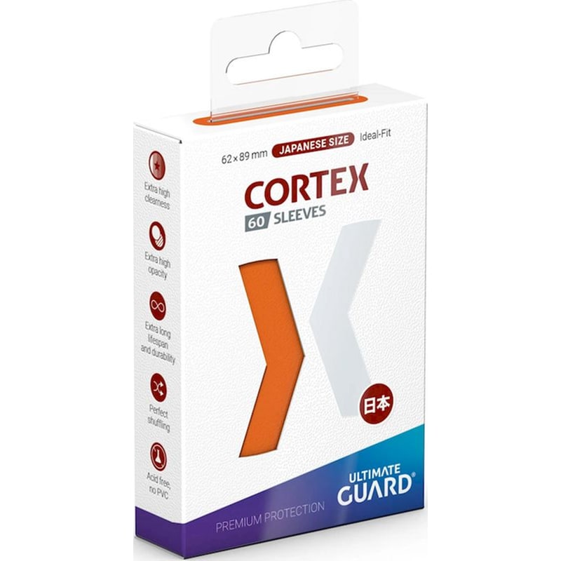 Ultimate Guard Cortex Card Sleeves Japanese Small Size - Orange (60 Sleeves)