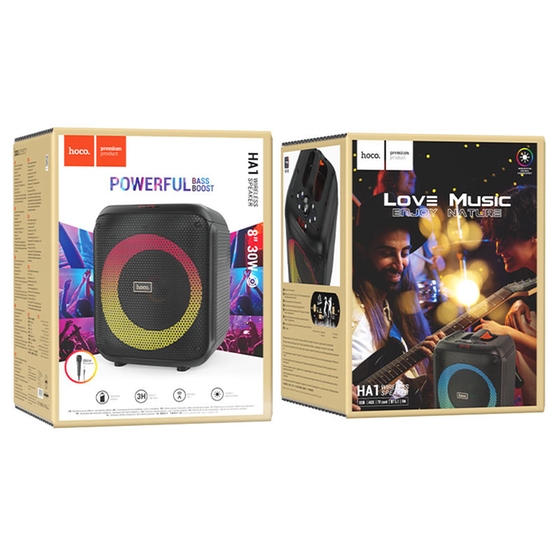 Party Speaker Hoco HA1 Graceful 30W με Ενσύρματο Μικρόφωνο - Μαύρο image 7