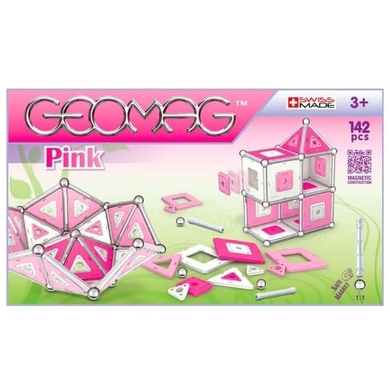 Geomag Σετ Κατασκευής Με Μαγνήτες Panels Pink – 142 Κομμάτια