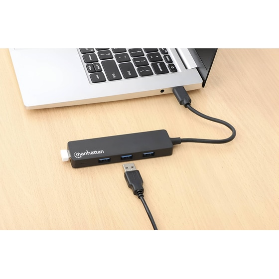 Manhattan 164924 USB Hub 4-Port USB 3.0 συμβατό με USB-C image 4