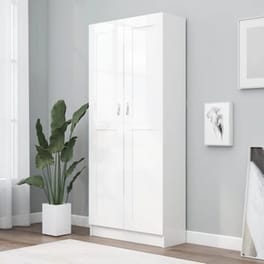 Vidaxl Βιβλιοθήκη Λευκή 82,5 X 30,5 X 185,5 Εκ. Μοριοσανίδα