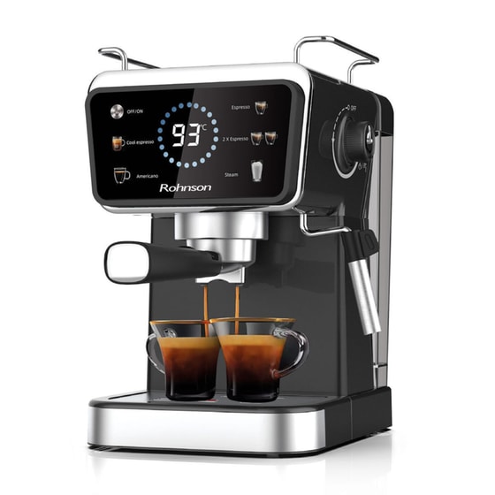 Rohnson Hot & Cold R-98015 1350W 20bar Μαύρo Αυτόματη Μηχανή Espresso image 2