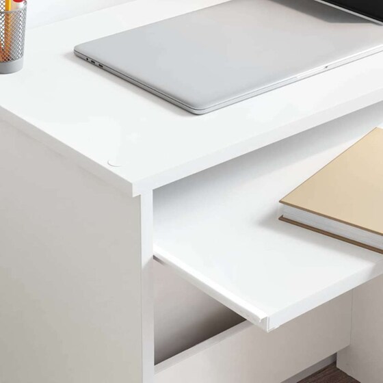 Γραφείο VidaXL από Επεξεργασμένο Ξύλο 120,5x44x88,5 cm - Λευκό image 3