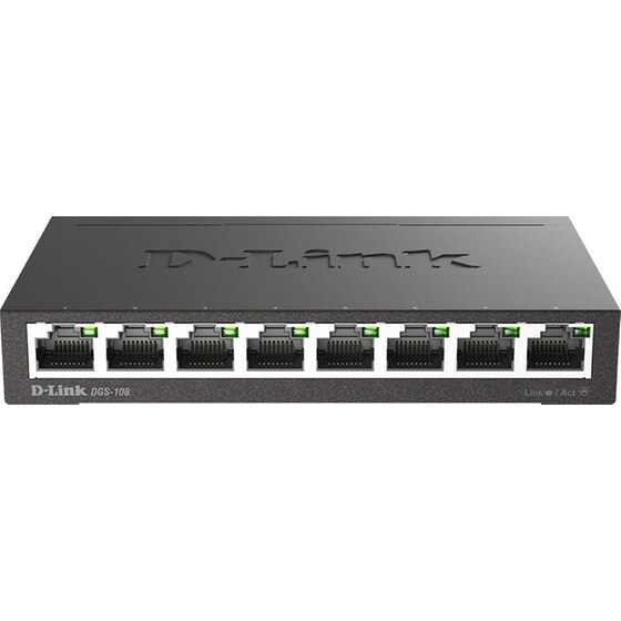 D-Link DGS-108 Network Switch Unmanaged L2 Gigabit Ethernet (1000 Mbps) 8-Port image 0