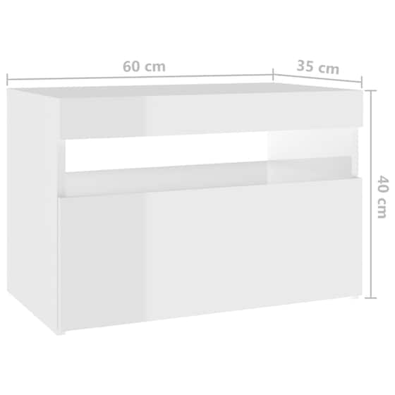Έπιπλο Τηλεόρασης VidaXL από Μοριοσανίδα 60x35x40cm - Λευκό image 4