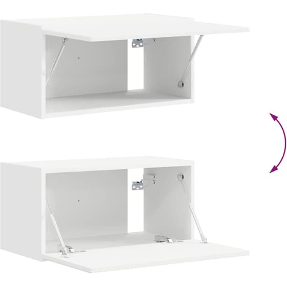 Έπιπλο Τηλεόρασης VidaXL Επιτοίχιο 2 τμχ 60 x 31 x 29,5 cm - Λευκό image 7