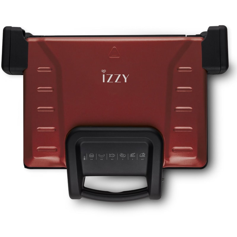 IZZY IZZY FAMILY GRILL CERAMIC 2100W Κόκκινη Τοστιέρα - Γκριλιέρα