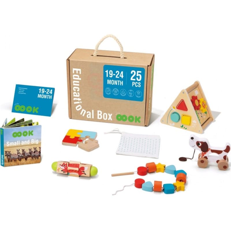 Ξύλινο Παιχνίδι Tooky Toy Κουτί Σετ Εκπαιδευτικών Montessori