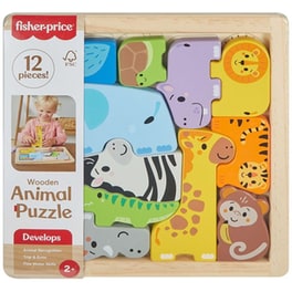 Ξύλινο Παζλ Fisher-Price με Ζωάκια