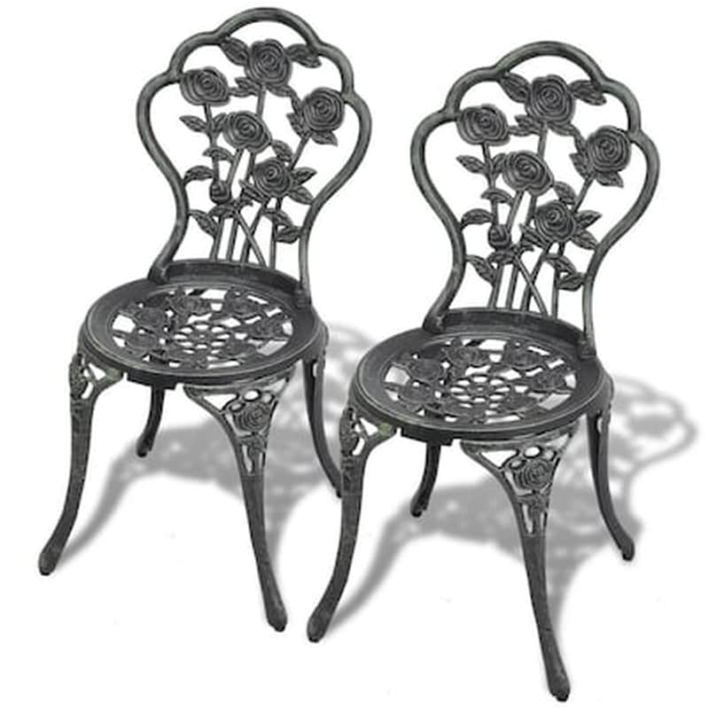 Καρέκλες Vidaxl Bistro από Χυτό Αλουμίνιο 2 Τεμ. 41x49x81.5 - Πράσινες