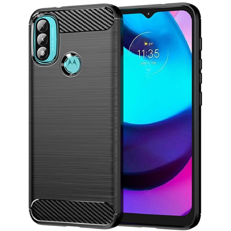 TECHSUIT Θήκη Motorola Moto E40 / E30 / E20 - Techsuit Carbon Silicone - Black