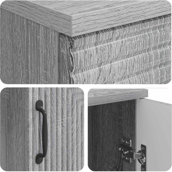 Γραφείο VidaXL από Επεξεργασμένο Ξύλο 142,5x50x75 cm - Γκρι Sonoma image 3