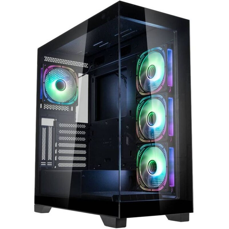 PRO GAMERSWARE Κουτί Desktop Kolink Unity Peak ARGB Midi Tower Showcase - ATX 400mm Clearance 4 ARGB Fans - Μαύρο