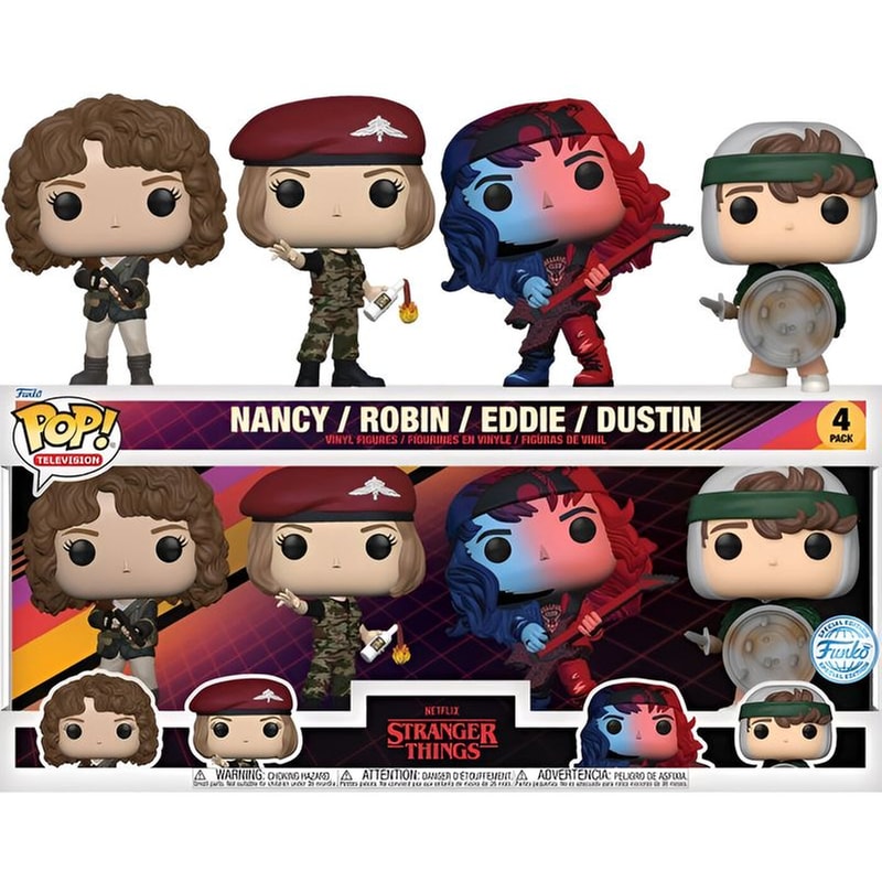 FUNKO Φιγούρες Funko Pop! Stranger Things - Nancy, Robin, Eddie, Dustin 4-pack (exclusive)