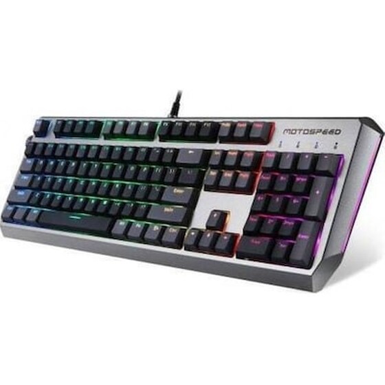 Motospeed CK80 Gaming Μηχανικό Ενσύρματο Πληκτρολόγιο με Custom Silver διακόπτες και RGB φωτισμό (GR) image 0