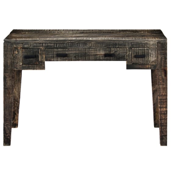 Γραφείο Μελέτης VidaXL από Μασίφ Ξύλο Μάνγκο 110x50cm - Γκρι image 2