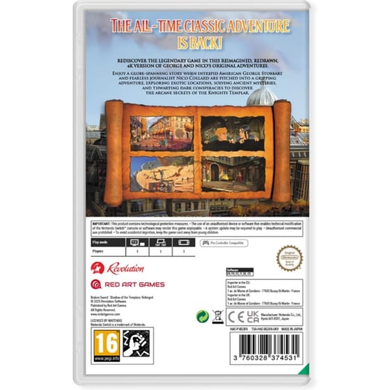 Broken Sword - Shadow of The Templars: Reforged - Nintendo Switch image 14