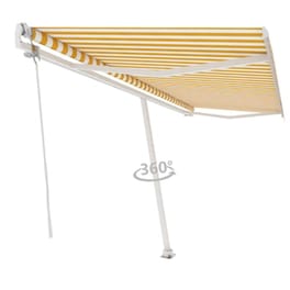 Τέντα Vidaxl Αλουμίνιο Αυτόματη 500x300cm - Κίτρινο/Λευκό