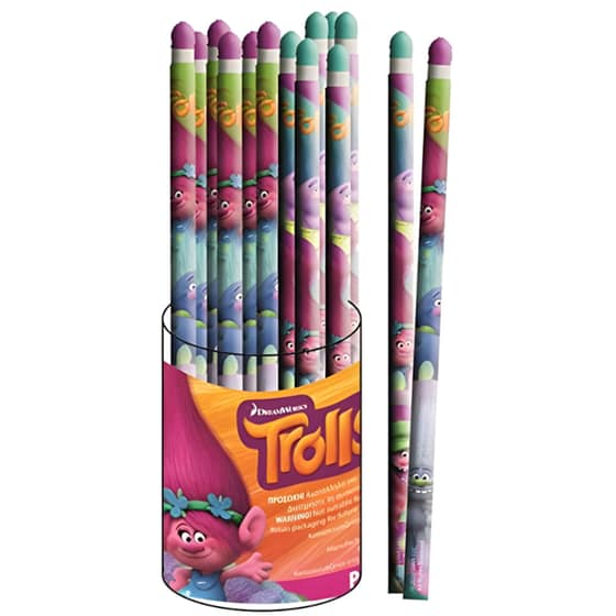 Μολύβι Gim με Γόμα ΗΒ Trolls (1 Τεμάχιο) image 0