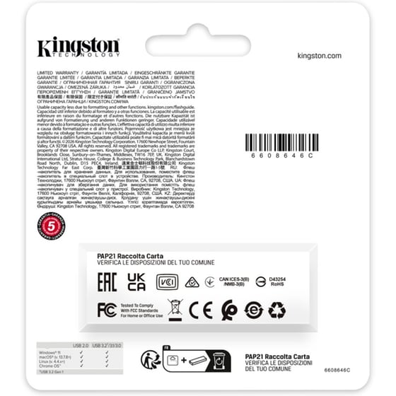 Kingston Technology DataTraveler 64GB Portable USB 3.2 Gen 1 Exodia Μαύρο image 6