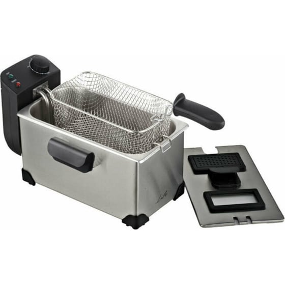 LIFE DFR-100 με Καπάκι 2200 W 3 L Ασημί Φριτέζα Λαδιού image 2