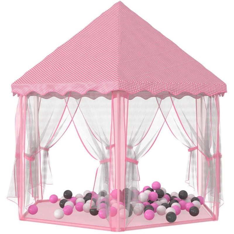 Vidaxl Παιδική Σκηνή Πριγκίπισσας 133 x 140 Εκ Ροζ