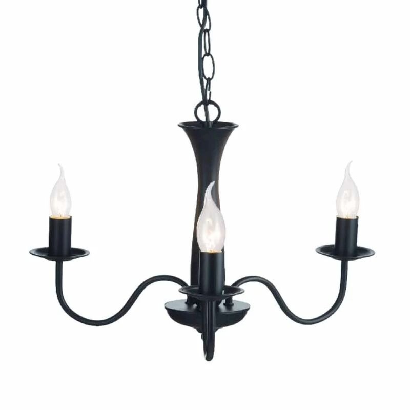 Φωτιστικό Οροφής Τρίφωτο Aca Knossos Dla12013pb Μεταλλικό - Μαύρο