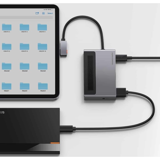Docking Station Baseus CAHUB-DA0G 6-Port USB 3.0 συμβατό με USB-C image 6