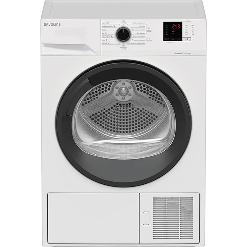 DAVOLINE DRWD 10001D 10 kg με Αντλία Θερμότητας Λευκό Στεγνωτήριο Ρούχων