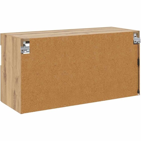 Έπιπλο Τηλεόρασης VidaXL Επιτοίχιο με LED 80 x 30 x 40 cm - Artisan Δρυς image 9