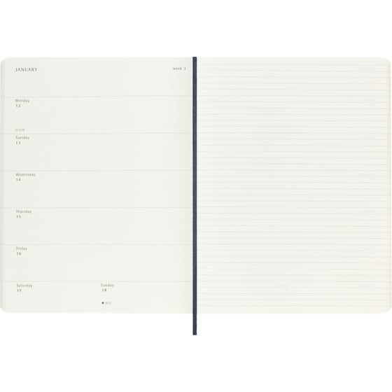 Ημερολόγιο Εβδομαδιαίο Moleskine 2026 12Μ ΧLarge Saphire Blue Soft image 3