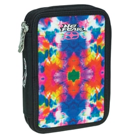 Κασετίνα Παραλληλόγραμμη No Fear Color Tie Dye Διπλή Πολύχρωμη