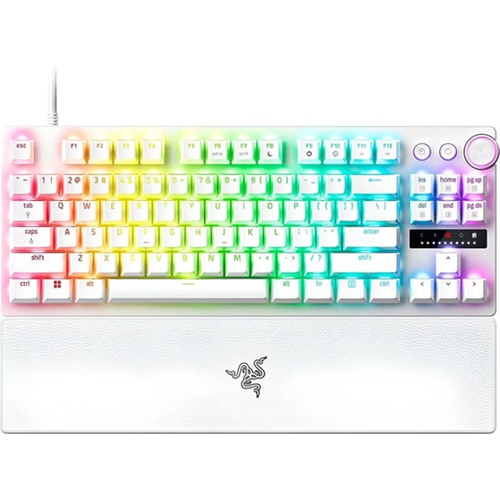 Razer Huntsman V3 Pro Tenkeyless Οπτικό Gaming Ενσύρματο Πληκτρολόγιο RGB Λευκό (US) image 0