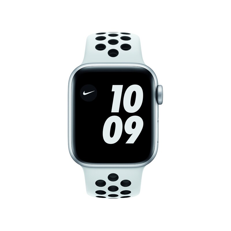 Apple Watch Nike Series 6 40mm Silver Sport Band Aluminum Black