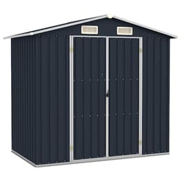 Vidaxl Αποθήκη Κήπου Ανθρακί 205 X 129 X 183 Εκ. Γαλβανισμένο Ατσάλι