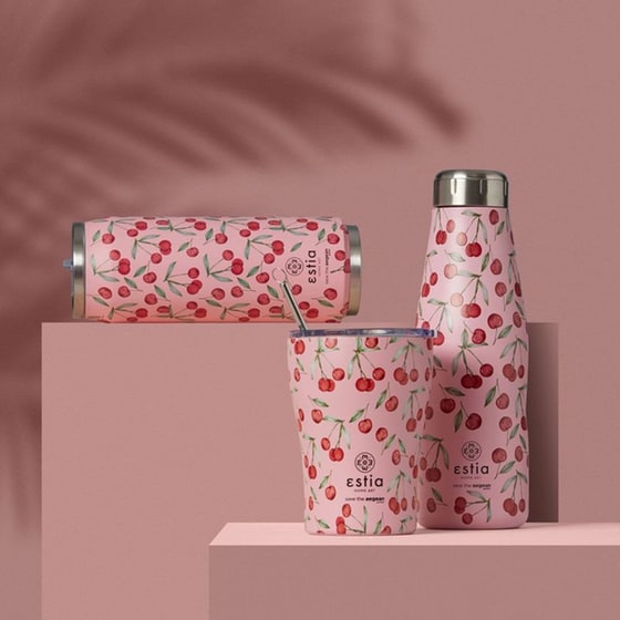 Ποτήρι Θερμός Estia Home Art Save The Aegean Cherry Rose 350 ml image 6