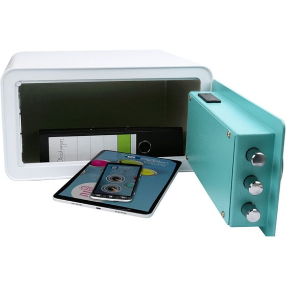 Χρηματοκιβώτιο Olympia GOsafe 2.0 210 GR 28L με Ηλεκτρονική Κλειδαριά 23x43x35 cm - Λευκό/Γαλάζιο image 1