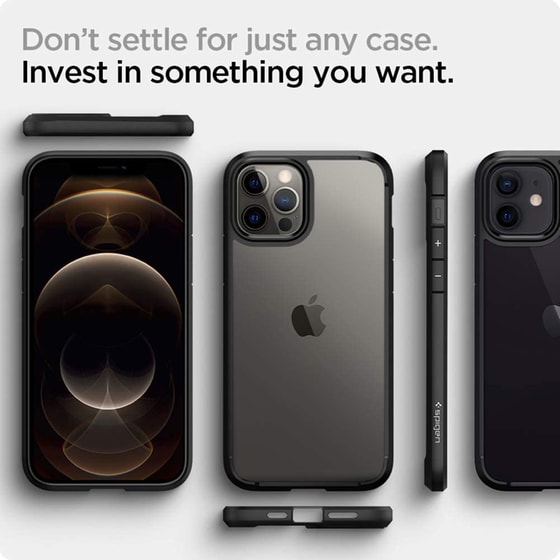 Θήκη Apple iPhone 12/iPhone 12 Pro - Spigen Ultra Hybrid - Matte Black image 1