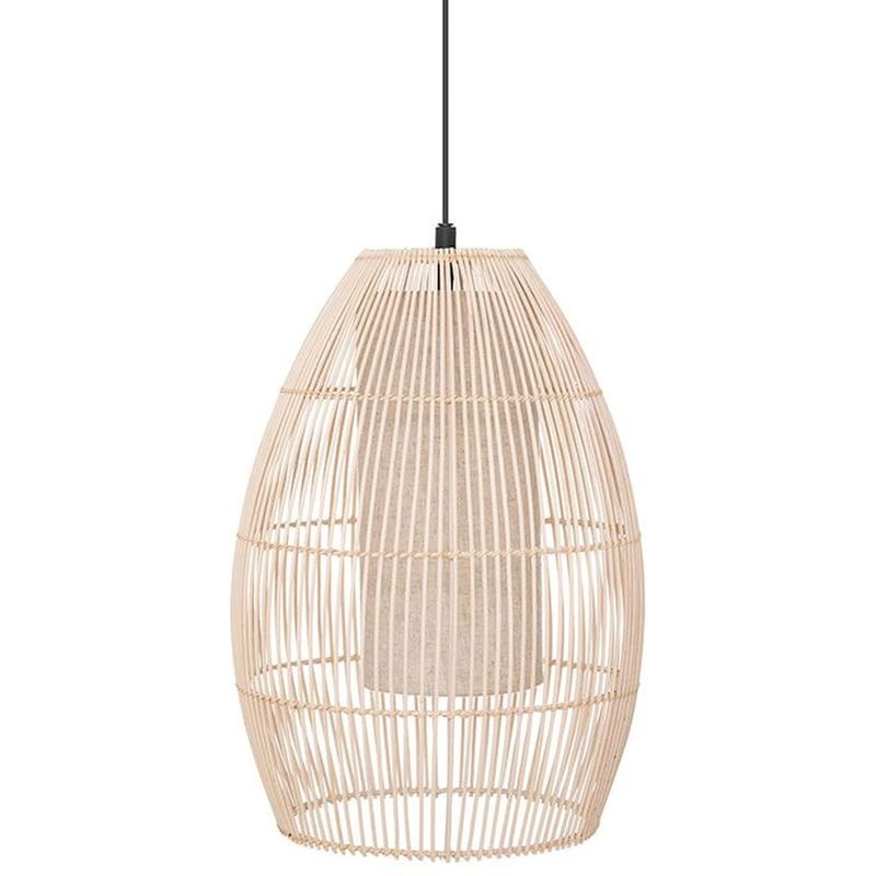 Φωτιστικό Οροφής Μονόφωτο Spitishop A-s Macy 190707 Μεταλλικό/Ξύλινο - Μαύρο/Μπεζ