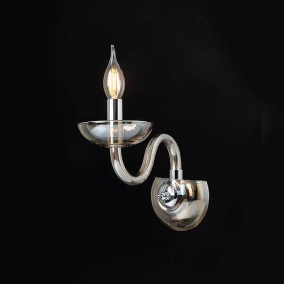 Απλίκα Τοίχου Aca Lunaria Blk82181wcnc Μεταλλική 12x22x22 cm - Σαμπανιζέ image 0