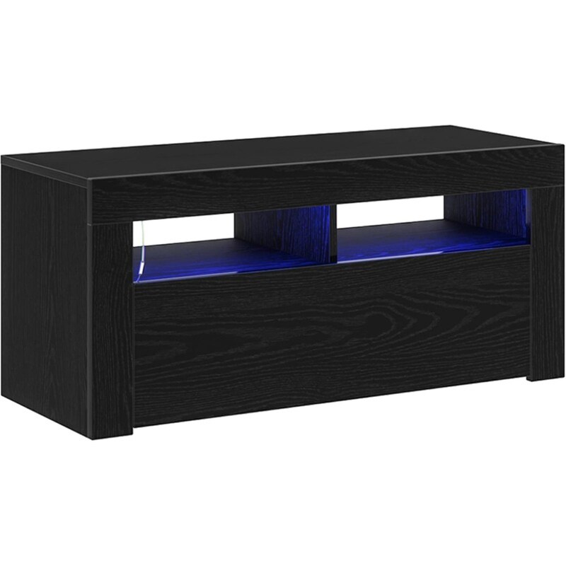 Έπιπλο Τηλεόρασης VidaXL με LED 90 x 35 x 40 cm - Μαύρη Οξιά