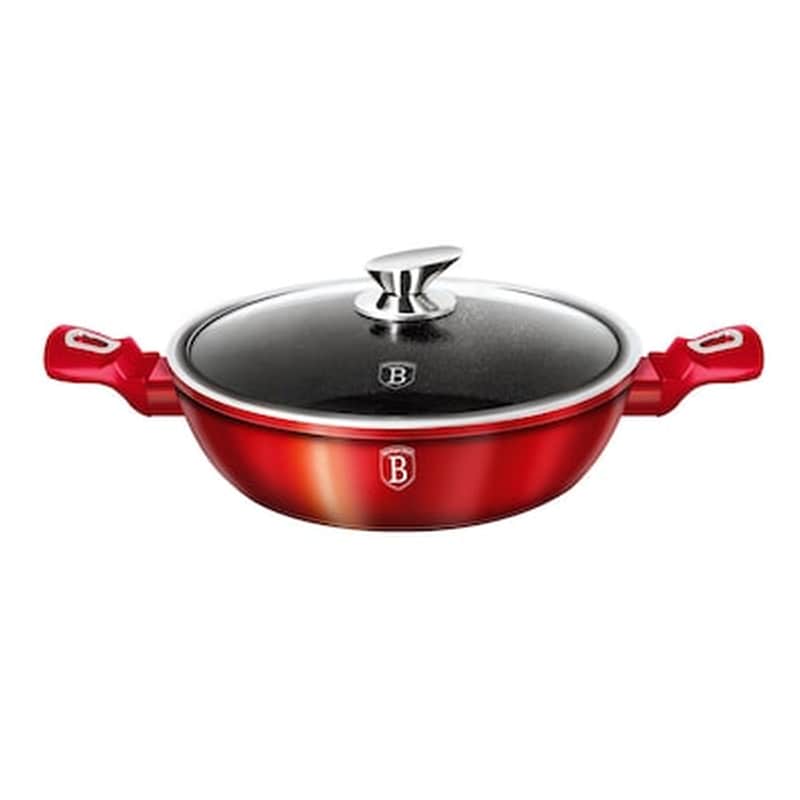 BERLINGER HAUS Berlinger Haus Bh-1263n Αντικολλητική Ρηχή Κατσαρόλα 28 Cm, 3,8l, Σε Χρώμα Burgundy