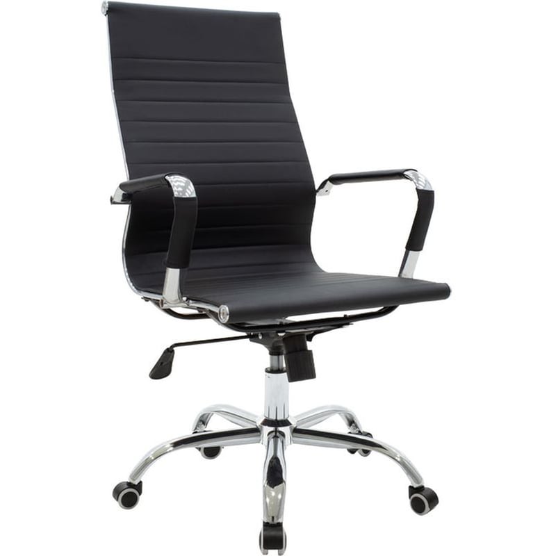 Καρέκλα Γραφείου Διευθυντή Valter Pakoworld Μαύρο Pu 55.5x58x108εκ – 277-000001