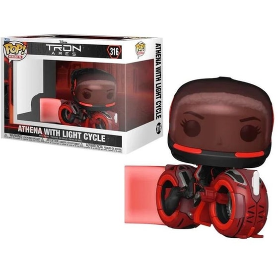 Funko Pop! Rides Disney: Tron Ares - Athena with Light Cycle #316 Vinyl Figure image 0