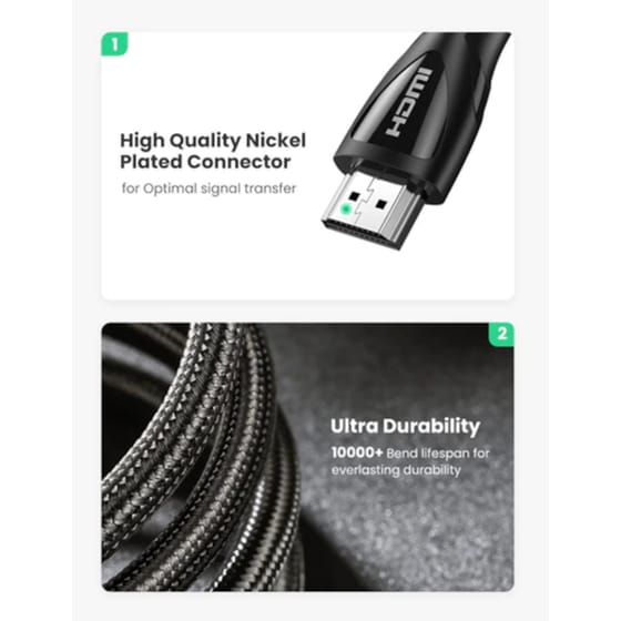 Καλώδιο Ugreen HDMI 2.1 HDMI Male σε HDMI Male - 5.0m image 4
