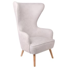 Πολυθρόνα Woodwell Dovela C59036 από Ύφασμα - Εκρού