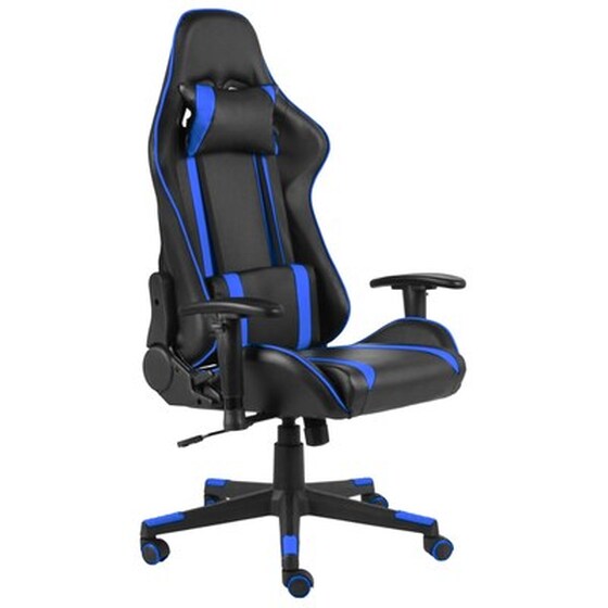 Καρέκλα Gaming Γραφείου VidaXL 20479 από Τεχνητό Δέρμα - Μπλε image 1