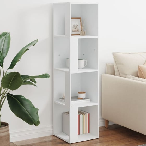 Ραφιέρα VidaXL Γωνιακή από Μοριοσανίδα 33x33x132 cm - Λευκό image 3