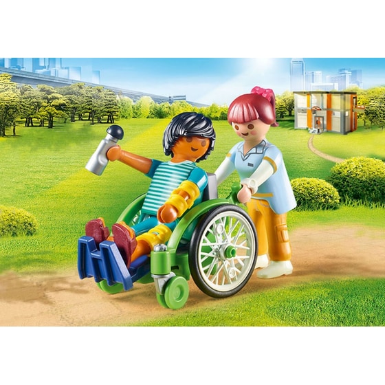 PLAYMOBIL® City Life Ασθενής με Καροτσάκι (70193) image 2